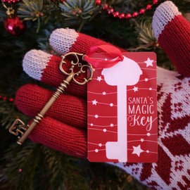 The Shelf Shack Santa's Magic Key - Father Christmas' No Chimney Golden Metal KeySanta's Magic Key - Father Christmas' No Chimney Golden Metal Key