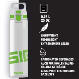 Sigg - Tritan Clear Water Bottle - Total Clear ONE MyPlanet - With Fruit Strainer - Leakproof - BPA-Free - 25 Oz
