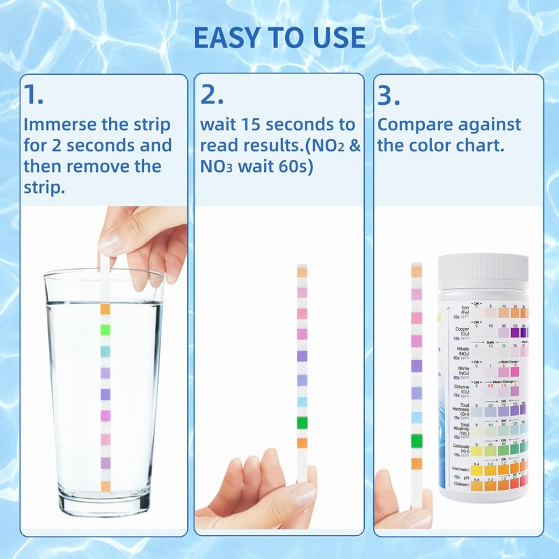 HYCHEK 12 in 1 Accurate Aquarium Test Kit, Fresh and