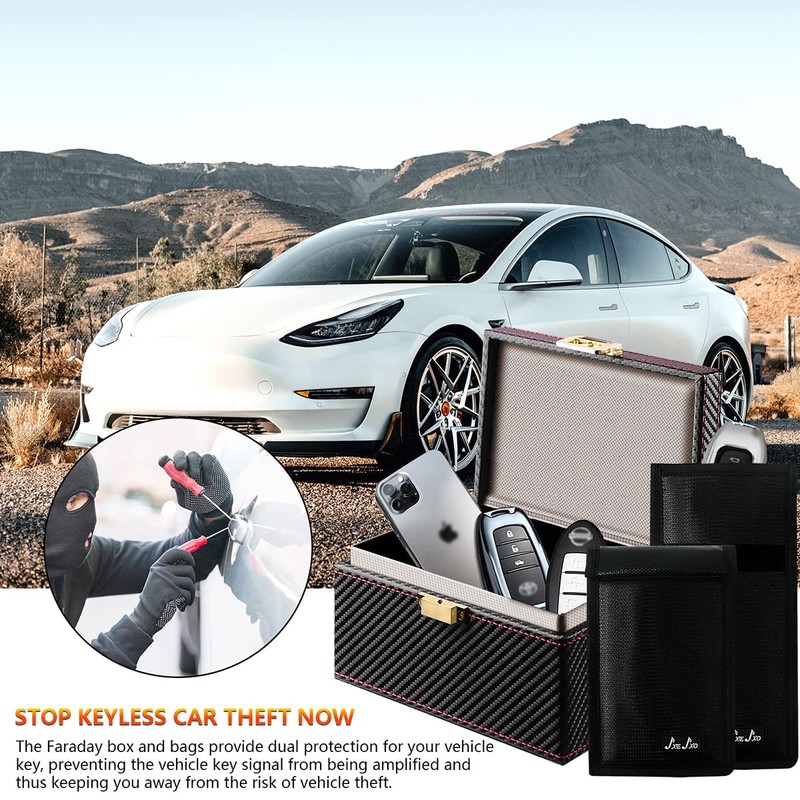 JXE JXO Faraday Box for Car Keys & 2 Pack