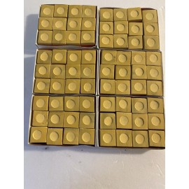 High Skore 72 Pieces GOLD BILLIARD CHALK ,Pool Cue Q Stick. Free Scuffer & Table Spots
