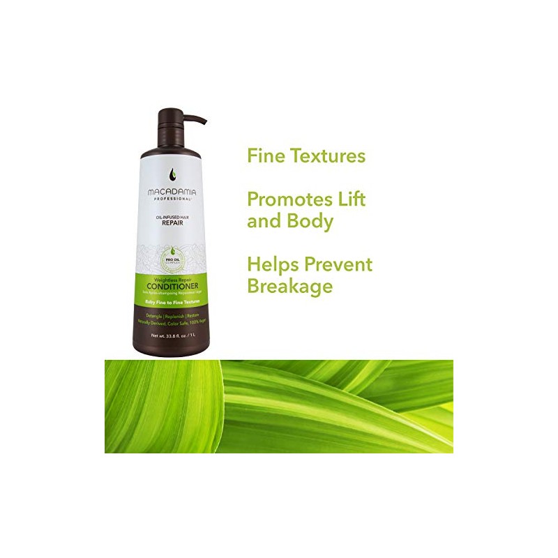 Macadamia Professional Weightless Moisture Conditioner, 33.8 fl. oz.