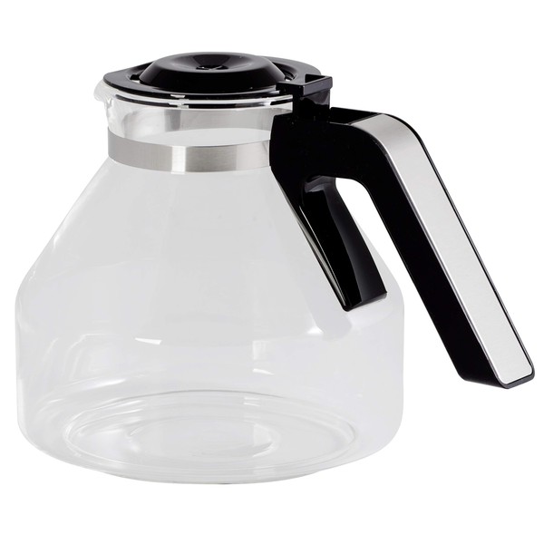 Melitta Replacement Jug AromeElegance, Capacity 1.25 Litre, For Filter Coffee Makers Aroma Elegance and Aroma Elegance DeLuxe, Black/Stainless Steel
