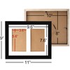 8x10 Double Picture Frame Black for Display Two 4x6 Pictures