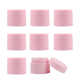 10 Pcs 30ml Pink Scrub Cream Bottle PP Plastic Refillable Cosmetic Jars Face Cream Lip Balm Lotion Cosmetic Storage for Travel