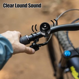 Bike Bell,Bicycle Bell with Clear Loud Voice,3 Light Modes,Type-C Charging,Adjustable Handlebar Mounted Rubber Belt,Scooter Bell for Kids and Adult