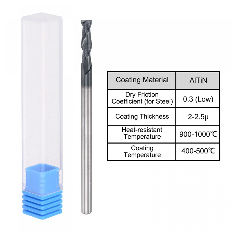 sourcing map Square Nose End Mill, 4mm Tip Dia Solid