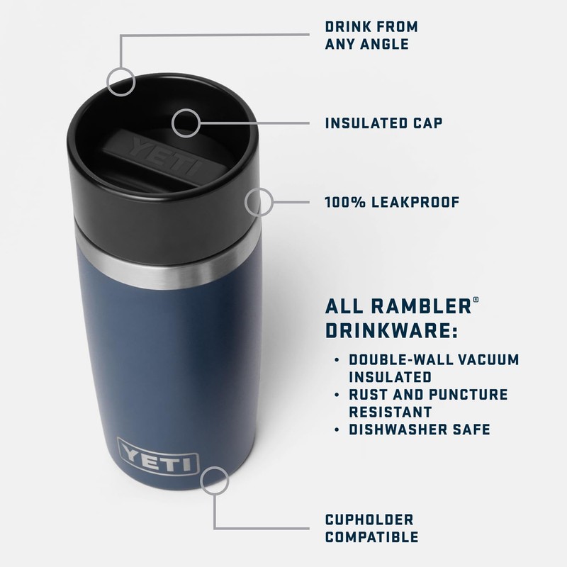 YETI Rambler 12 oz Travel Bottle, Stainless Steel, Vacuum Insulated