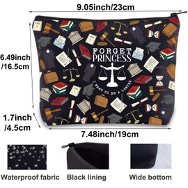 WZMPA Make-up-Tasche für Anwälte, Abschluss, Geschenk für Anwälte, Anwalt, Anwalt, Make-up-Tasche mit Reißverschluss, Forget Lawyer Bl, Passform: