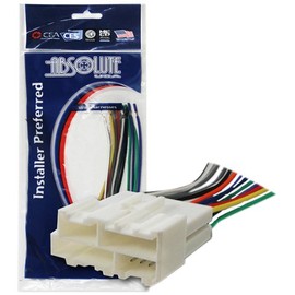 Absolute USA H344/1858 Radio Wiring Harness for General Motors 1998-2005 Power 4 Speaker (70-1858, GWH-344)