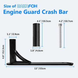 BAKAFOH Motorcycle Engine Guard Crash Bars Falling Protectors Highway Foot Rests for Indian Scout Bobber 2015-2024 Accessories(Glossy Black Style)