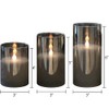 GenSwin Gray Glass Battery Operated Flameless Led Candles with 10-Key