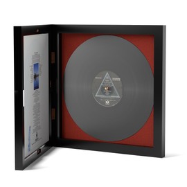 Rustic State Vinyl Record Frame with Front Cover for Album Cover Display and Vinyl Frame Display - Vinyl Record Frames for the Wall Display for 7 to 12 Inch LP - Black