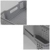 Ggbin Plastic Basket for Organizing, Grey Basket Trays, Set of