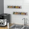 NIUBEE Wall Mounted Spice Rack Organizer,Clear Acrylic Spice Shelf Storage