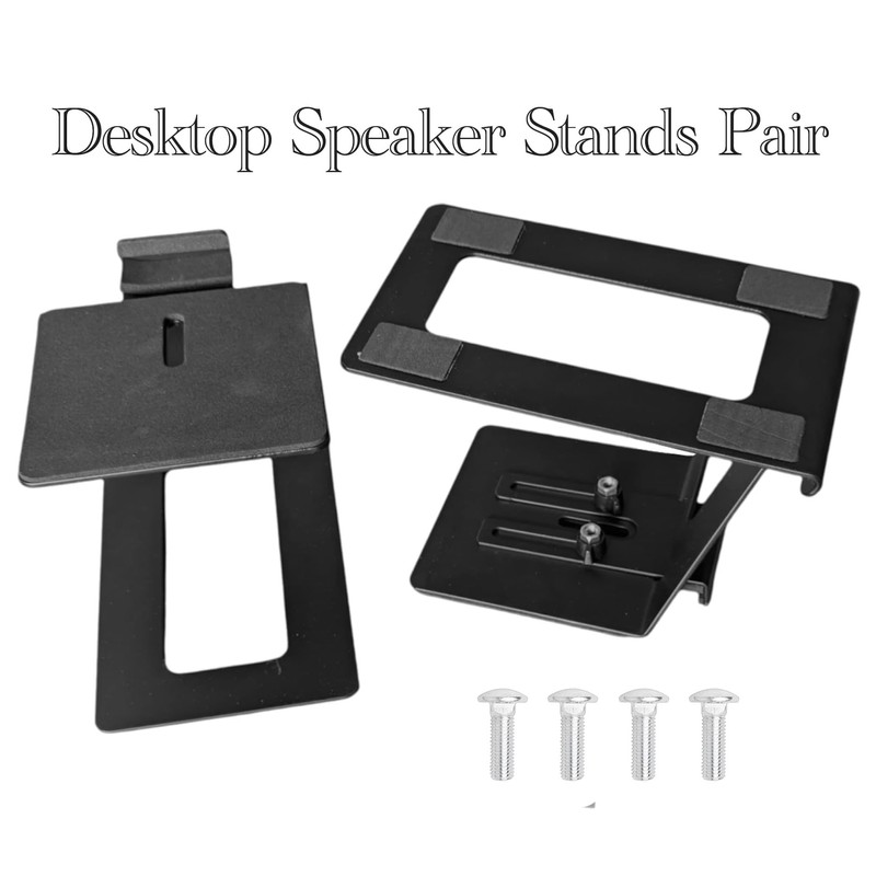 Desktop Speaker Stands Pair, Heavy Duty Desk Bookshelf Speaker Stands,