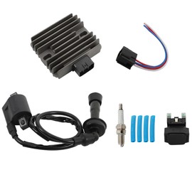 waltyotur Ignition Coil Pack Rectifier Starter Relay Voltage Regulator Set Replacement for Yamaha Rhino 660 YXR660 2004-2007 Replacement for 5UG-81940-00-00 5FU-82310-00-00