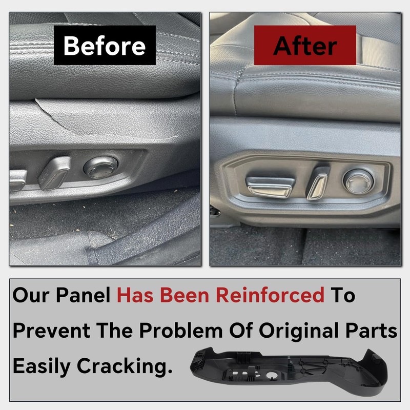 Left Side Seat Trim Panel Compatible with 2022-2026 Toyota Tundra
