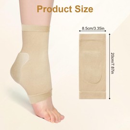 Fefod Achilles Tendonitis Heel Protector Socks, 2 Pack Achilles Tendon Sleeve, Achilles Tendon Support Compression Gel Padded Sleeve Socks for Cushion of Bursitis, Tendonitis, Tenderness, Dry Cracked