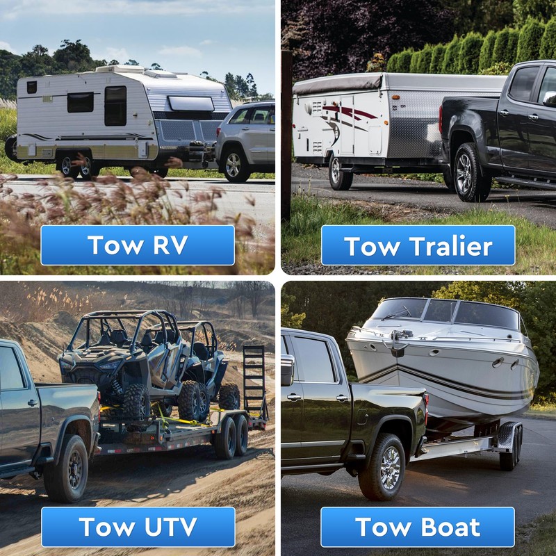 MICTUNING 7 Way Blade to 4 Way Flat Trailer Adapter,