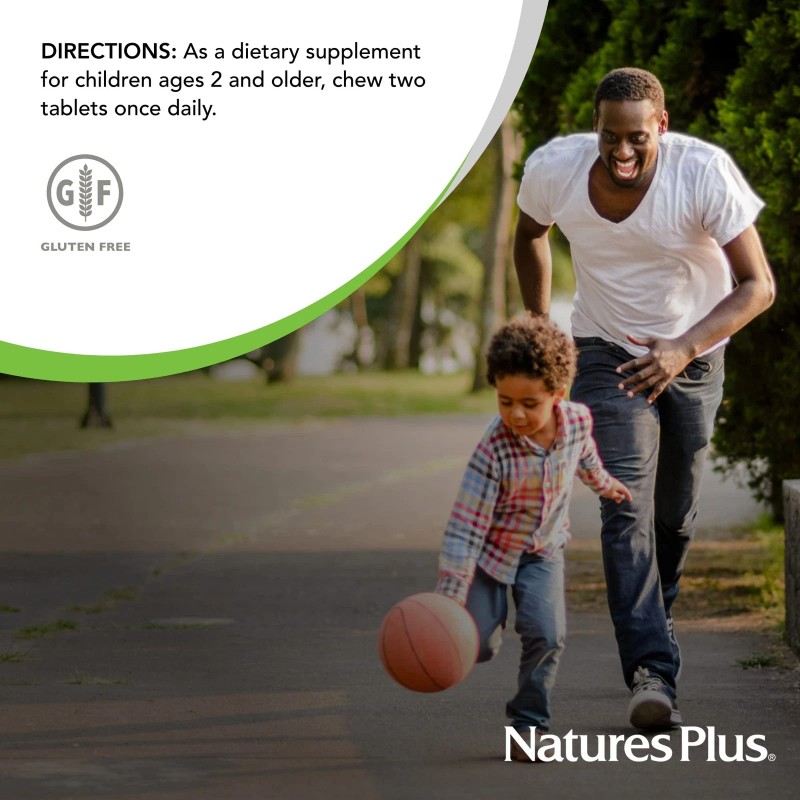 Nature's Plus Kids Tooth Probiotic Supplement with Calcium Vitamin D3