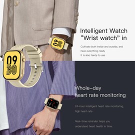 Women's Smartwatch with Phone Function, 5ATM Waterproof 100+ Sports Modes, Fitness Watch, Activity Tracker, 2.0 Inch Touchscreen Smart Watch Fitness Tracker Watch for Android iOS (Gold)