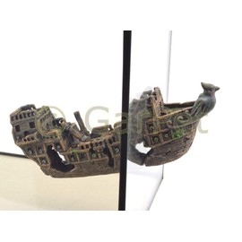 Happet Aquarium Decorative Ship Magnetic Boat Wreck 2-Piece Ship Sailing Ship