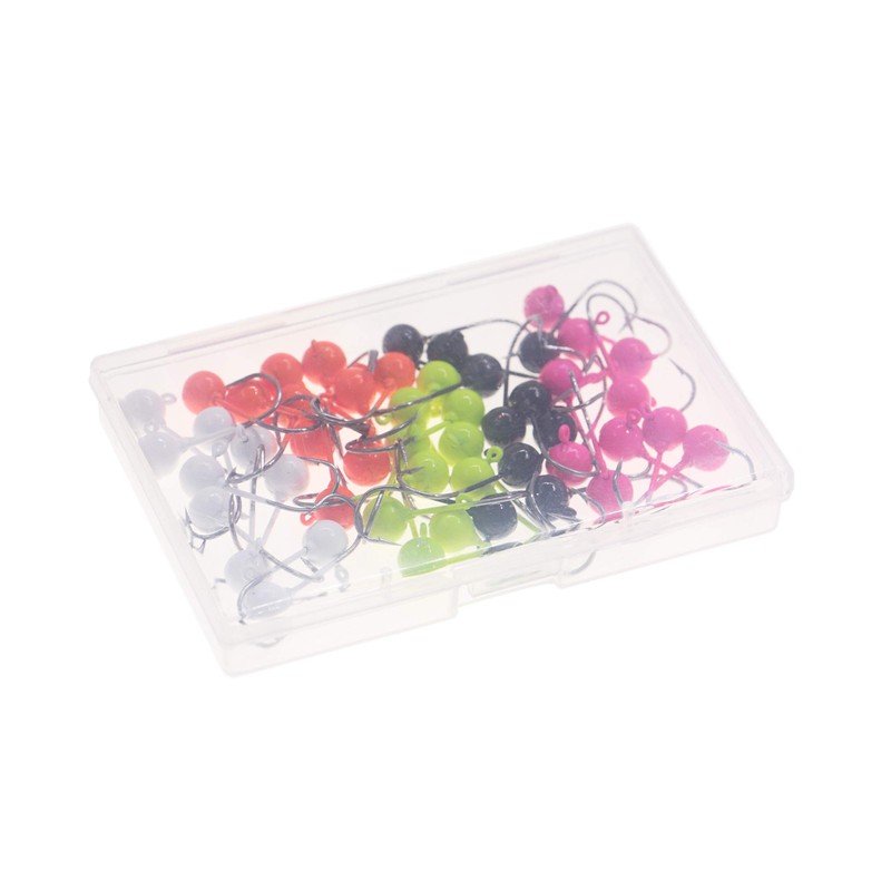 Temorah Fly Tying Jig Heads (Assorted, 1/16 OZ 50PCS)