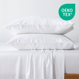 NATUREFIELD Rayon Derived from Bamboo Pillowcases King Size Set of 2, Cooling Pillow Cover for Hot Sleepers, Hotel Luxury Bedding (20"x36")