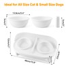 Bartuke Elevated Cat Bowls, Tilted Rised Cat Food and Water