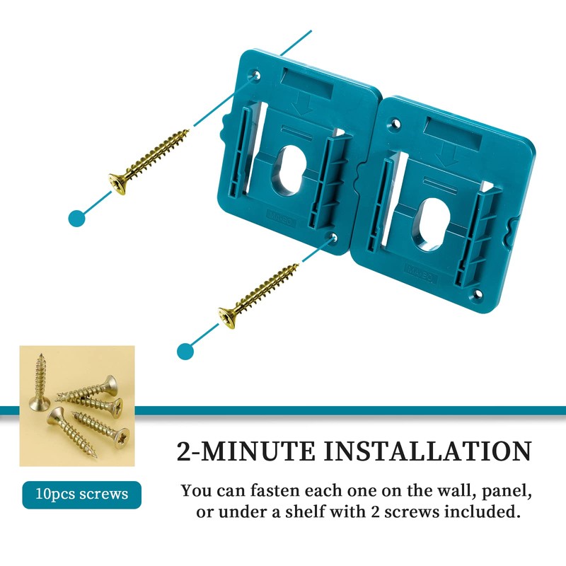 Battery Mount Holder Compatible for Makita 18V Batteries, Wall Mounts