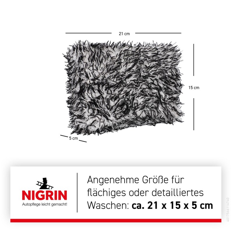 NIGRIN Car Sponge Microfibre Absorbent Lint Free Gentle on Paint