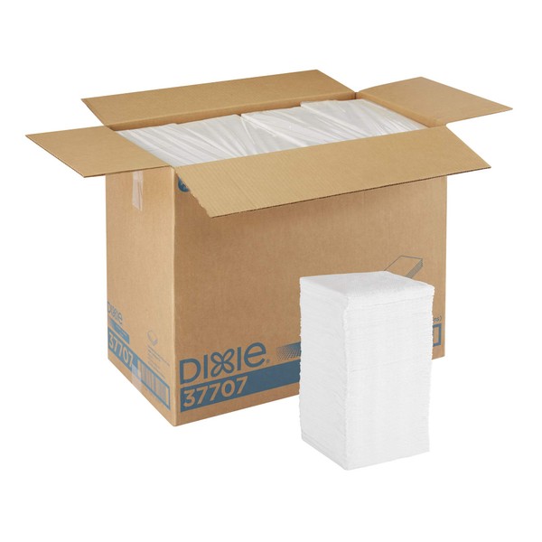 Georgia-Pacific Dixie 1/4-Fold 1-Ply Luncheon Napkin (Previously Acclaim) by GP PRO (Georgia-Pacific); White; 37707; 500 Napkins Per Pack; 12 Packs Per Case