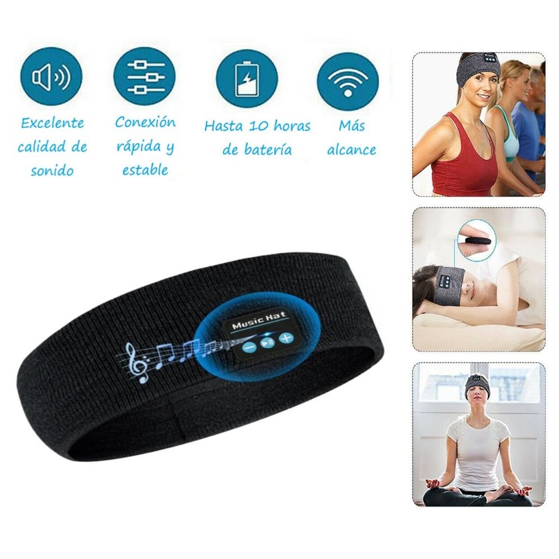 Banda con AUDIFONOS Bluetooth, Antiestrés, para EJERCITARSE, para Aprender Idiomas,