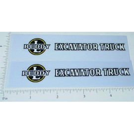 Buddy L Pair Buddy L Flatbed Excavator Truck Sticker Set BL-086