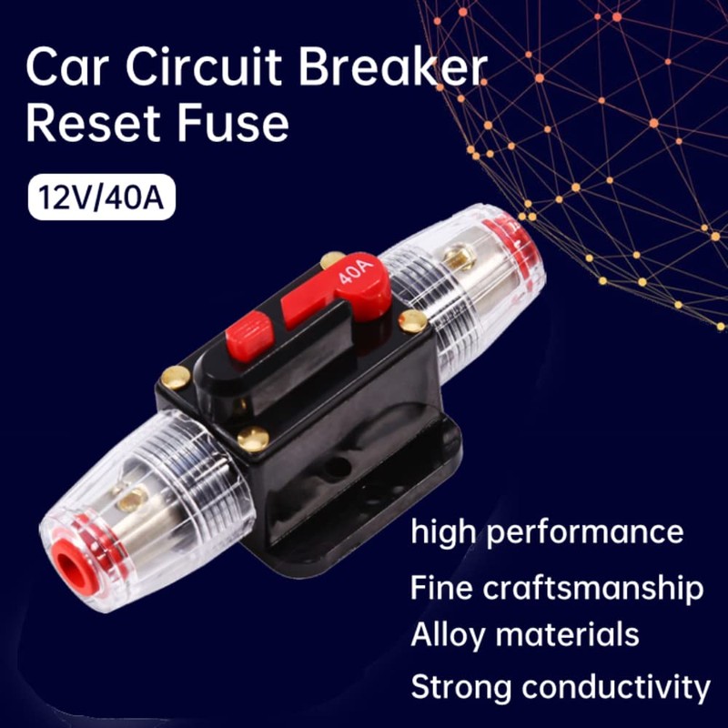 Car Fuse Holder, Manual Reset Switch Car DC12 V Power