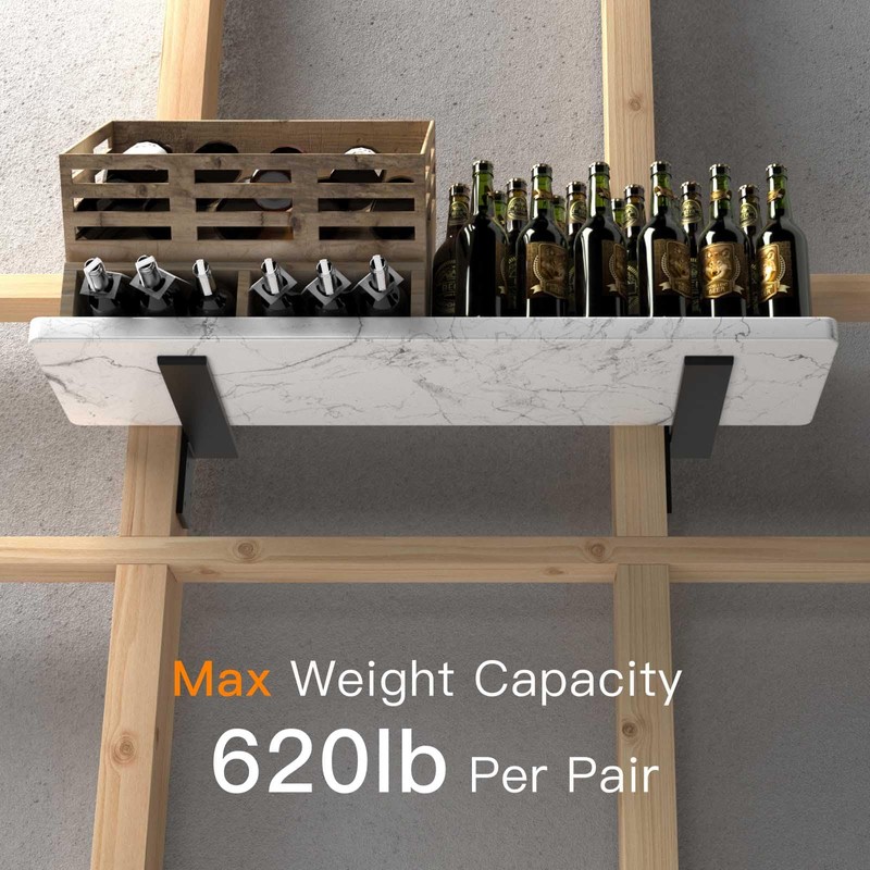 LEOPO 14" Lx2.5 W 2 Pack Free Hanging T Shelf
