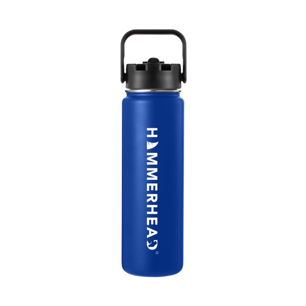Hammerhead 24oz Insulated Water Bottle – Leakproof Straw Lid, Stainless