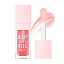 CHIFURE Hydrating Lip Glow Oil, Plumping Lip Gloss, Moisturizing Lip Gloss Lip Balm, Transparent Lip Oil, Non-Sticky Long Lasting Lip Gloss, Tinted Lip Balm for Lip Care,0.28 OZ (#001-Pink, 0.28 OZ)