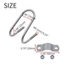 Nicerity 6 Pcs Stainless Steel Double U-Shaped Screw Bolt Cross