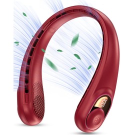 KIDEE Portable Neck Fan, Personal Bladeless Neck Fans 4000mAh, Upgrade 360° Airflow, 3 Speeds, USB Wearable Hands Free Fan Rechargeable, Battery Operated Cooling Fan for Indoor Outdoor Travel