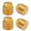 CKANDAY 4Pcs 1/2" NPT Solid Brass Boat Drain Plugs, Gold