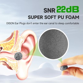 Dison No Entering Ear Canal Soft Foam Earplugs Noise Cancelling Ear Plugs for Sleeping, Shooting, Concert, Work 9 Pairs Grey