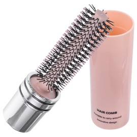 FRCOLOR Roller Hair Brush Curly Hair Brushes for Women Mini Hairbrush Boar Bristle Anti-static