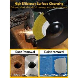 OSFTBVT 6" Bench Wire Wheel Brush Coarse Crimped Steel Wire 0.012" with 5/8" Arbor for Bench Grinder Brass Coated 2pcs