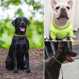 Strong Dog Choke Chain No Pull Metal Slip Collar Anti Chew Training Collar Stainless Choker Collar for Medium and Large Dogs