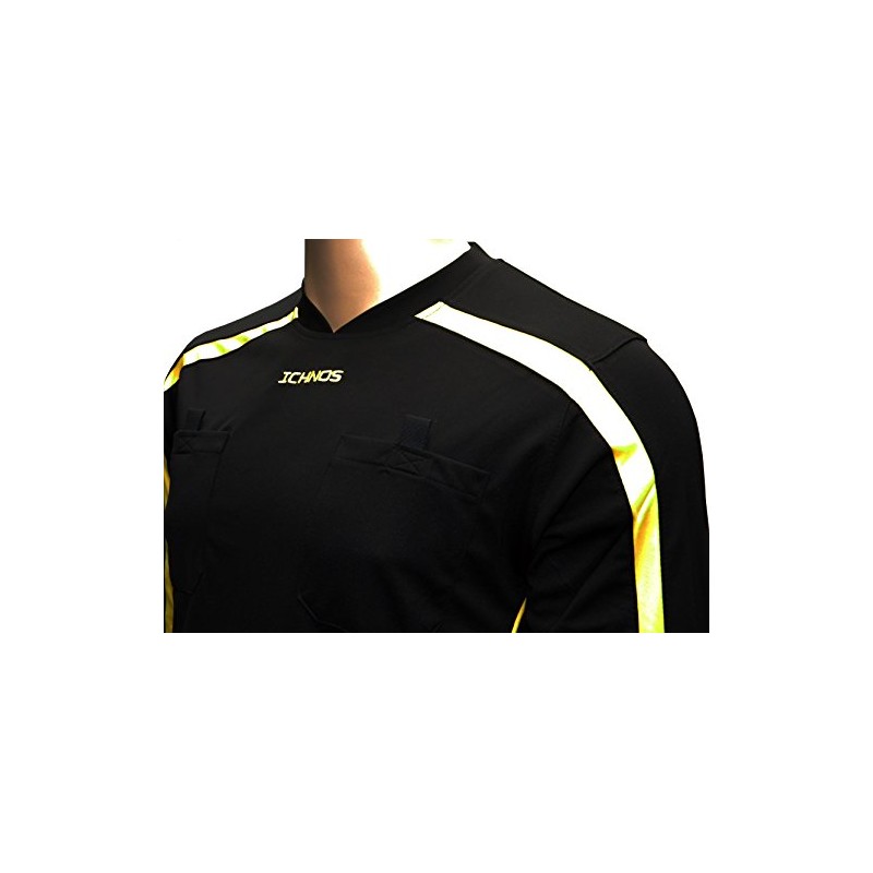 Ichnos Referee Schiedsrichter Uniform Langarm Trikot mit Short Größe S