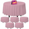 SOL 6pk Pink Round Table Cloth Disposable | 140cm Party