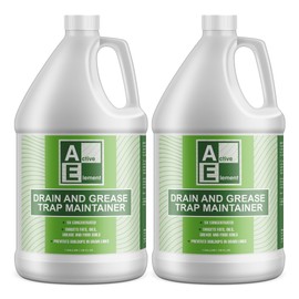 Active Element Drain and Grease Trap Maintainer- 2 Gallon (Contains 256 Treatments) - Biological Formula -Breaks Down Fats Oils and Grease - Grease Traps, Drain, Septic Systems and Sewers - Deodorizer