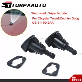 Turpa auto 2PCS Windshield Spray Nozzle Washer fit for CHRYSLER JEEP DODGE RAM 5113049AA US